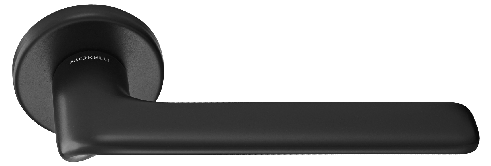 Ручка дверная TOMORROW R5 NERO-ST на круглой розетке 7мм, цвет -  черный "soft-touch" фото купить Набережные Челны