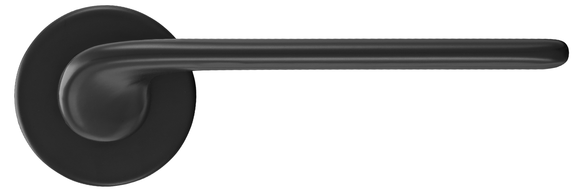 Ручка дверная TOMORROW R5 NERO-ST на круглой розетке 7мм, цвет -  черный "soft-touch" фото купить в Набережных Челнах
