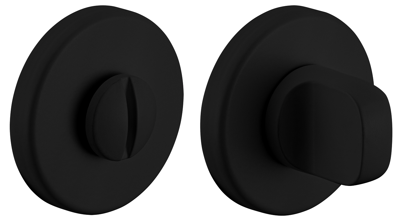 Завертка сантехническая LUX-WC-R5 NERO-ST, цвет - черный soft-touch фото купить Набережные Челны