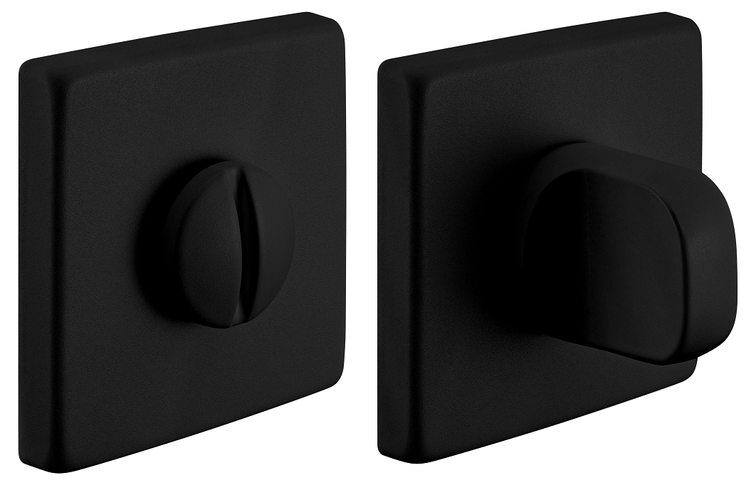 Завертка дверная LUX-WC-S5 NERO-ST, цвет - черный soft-touch фото купить Набережные Челны