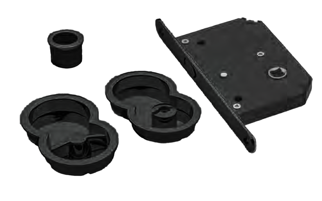 Ручки для раздвижных дверей INFINITY ART.85/B NERO с замком и заверткой, цвет - черный фото 1 Ручки для раздвижных дверей INFINITY ART.85/B NERO с замком и заверткой, цвет - черный фото купить Набережные Челны