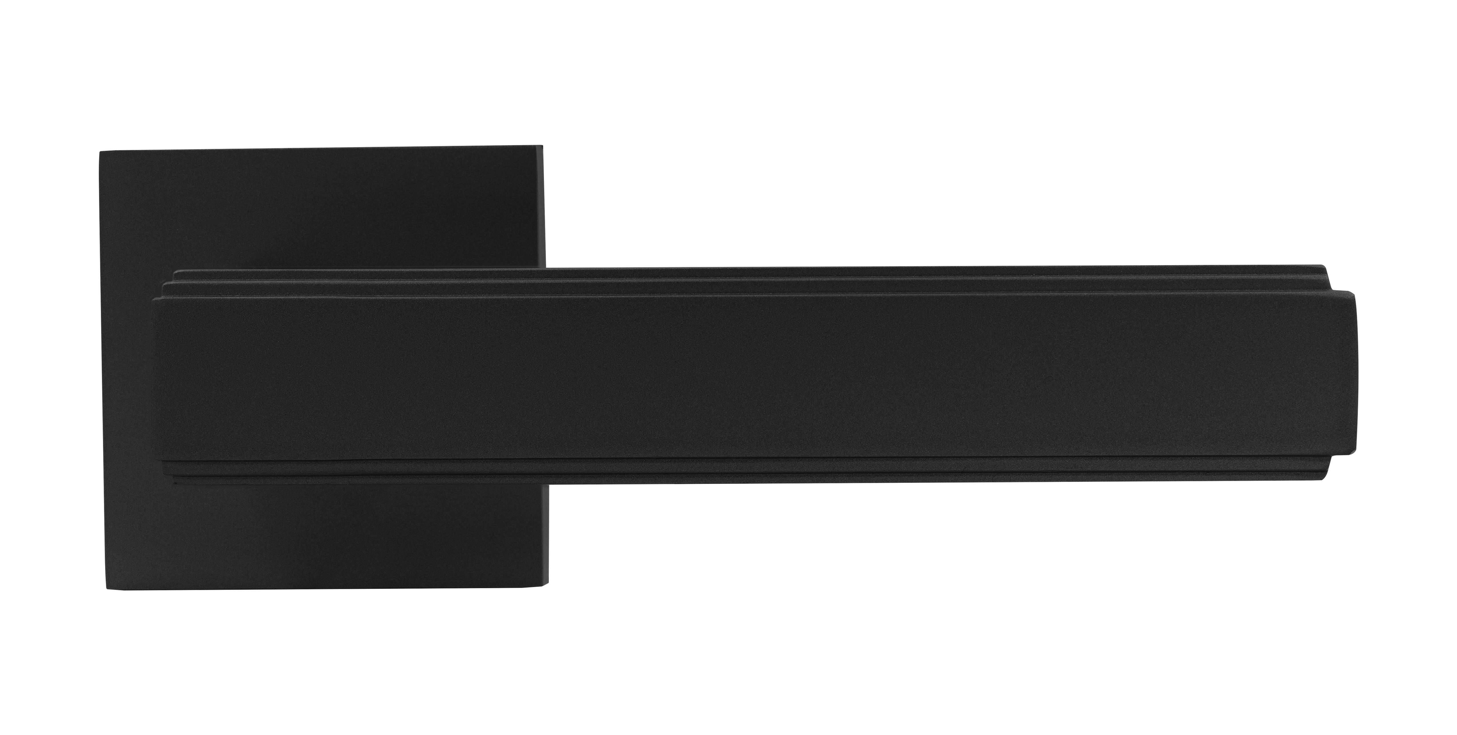 Ручка дверная MH-64-S6 BL STEPS на квадратной розетке 6 мм, цвет черный фото купить в Набережных Челнах