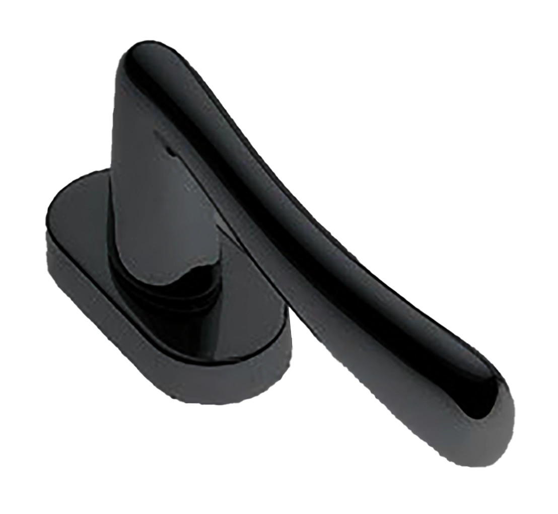 Ручка оконная COCKATOO W1 NERO на прямоугольной розетке, цвет черный, латунь фото купить в Набережных Челнах