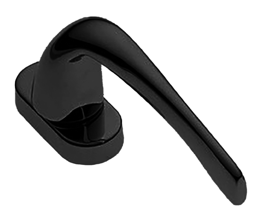 Ручка оконная LE MANS W1 NERO на прямоугольной розетке, цвет черный, латунь фото купить в Набережных Челнах