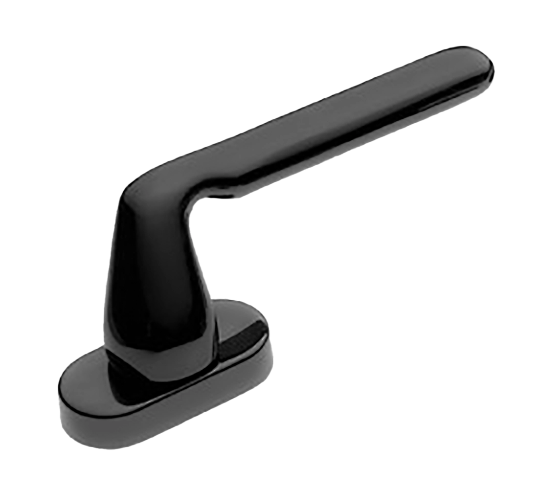 Ручка оконная NIRVANA W1 NERO на прямоугольной розетке, цвет черный, латунь фото купить в Набережных Челнах