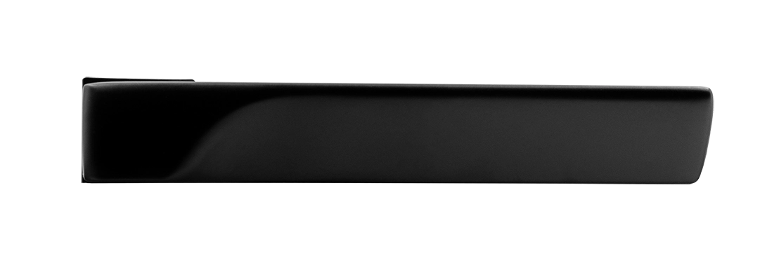 Ручка дверная FIORD-SM NERO-ST, с невидимой квадратной розеткой, цвет черный soft-touch, ЦАМ фото купить в Набережных Челнах