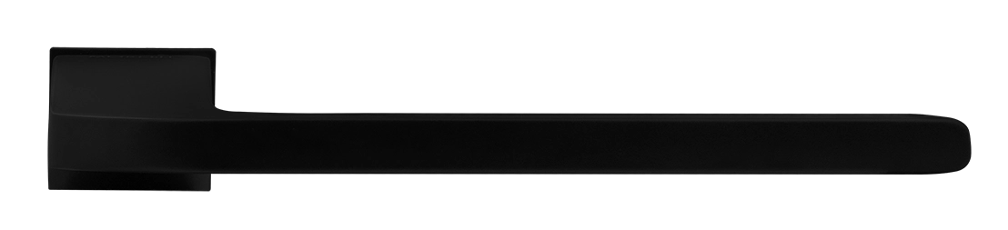 Ручка дверная SPUTNIK-SM NERO-ST с невидимой квадратной розеткой, цвет черный soft-touch, ЦАМ фото купить в Набережных Челнах