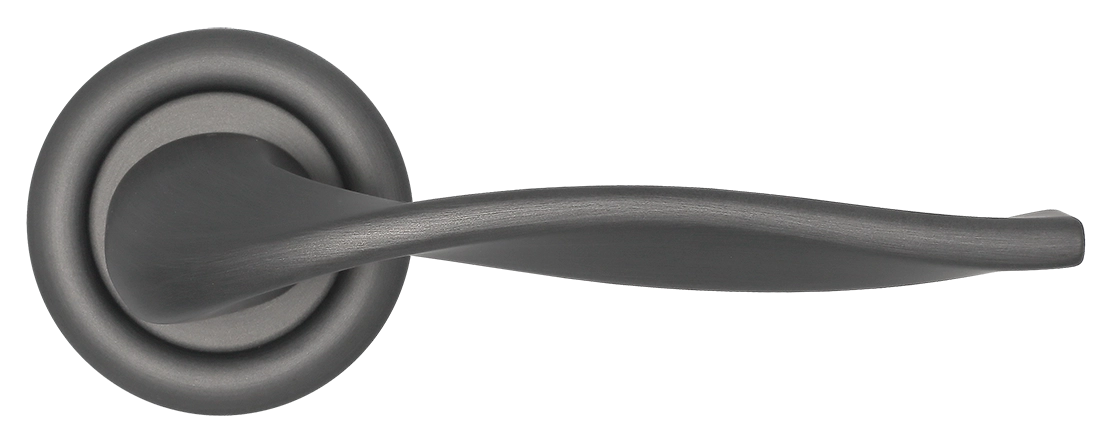 Ручка дверная SKYSCRAPER R7 SST на круглой розетке, цвет Летняя гроза/Summer Storm фото купить в Набережных Челнах