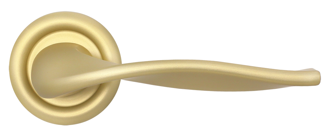 Ручка дверная SKYSCRAPER R7 AH на круглой розетке, цвет Осенний мёд/Autumn Honey фото купить в Набережных Челнах