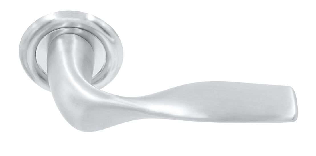 Ручка дверная LVB R7 WF на круглой розетке, цвет Зимняя стужа/Winter Frost фото купить Набережные Челны