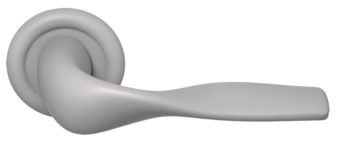 Ручка дверная LVB R7 SMI на круглой розетке, цвет Весенняя дымка/Spring Mist фото купить Набережные Челны