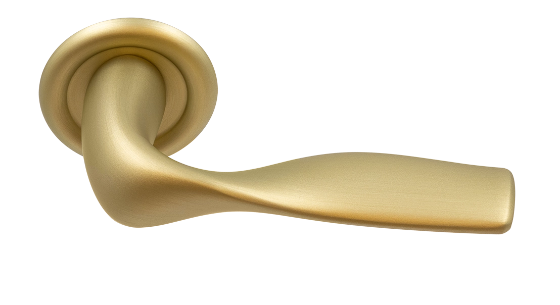 Ручка дверная LVB R7 AH на круглой розетке, цвет Осенний мёд/Autumn Honey фото купить Набережные Челны