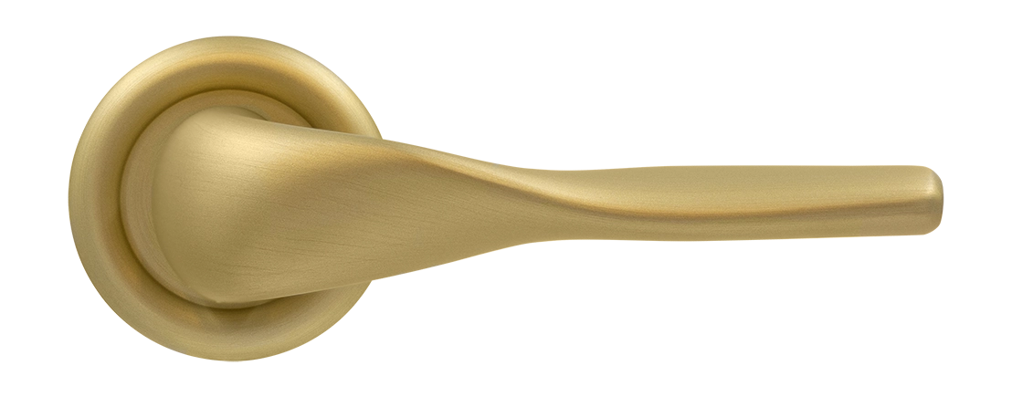 Ручка дверная LVB R7 AH на круглой розетке, цвет Осенний мёд/Autumn Honey фото купить в Набережных Челнах
