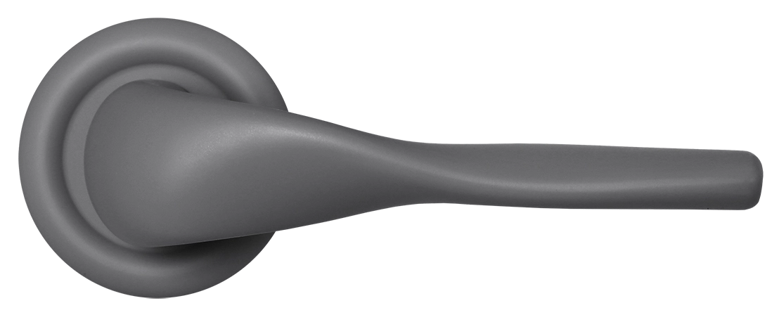 Ручка дверная LVB R7 SSW на круглой розетке, цвет Стокгольмский снегопад/Stockholm Snowfall фото купить в Набережных Челнах