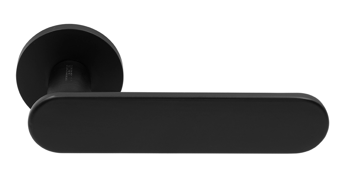 Ручка дверная MH-65-R6 R6 SEMPIONE BL на круглой розетке