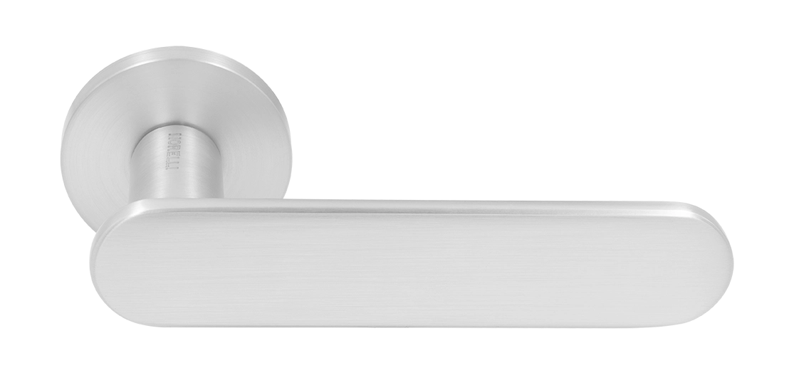 Ручка дверная MH-65-R6 SEMPIONE SC на круглой розетке, цвет матовый хром фото купить Набережные Челны