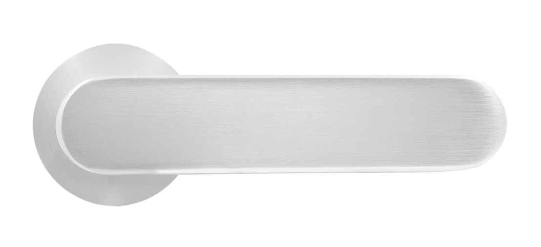 Ручка дверная MH-65-R6 SEMPIONE SC на круглой розетке, цвет матовый хром фото купить в Набережных Челнах