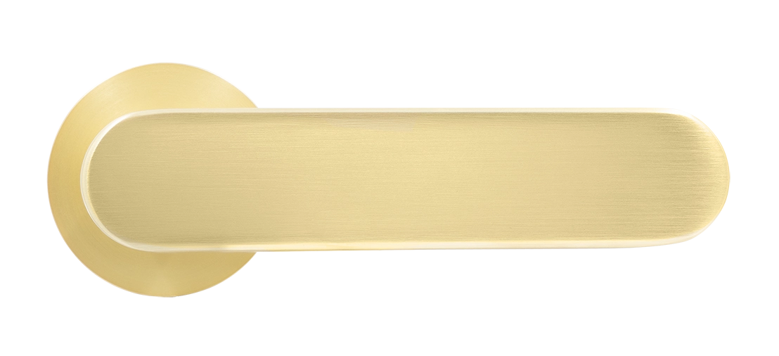 Ручка дверная MH-65-R6 SEMPIONE MSG на круглой розетке, цвет матовое сатинированное золото фото купить в Набережных Челнах