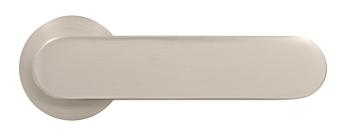 Ручка дверная MH-65-R6 SEMPIONE MSN на круглой розетке, цвет матовый сатинированный никель фото купить в Набережных Челнах