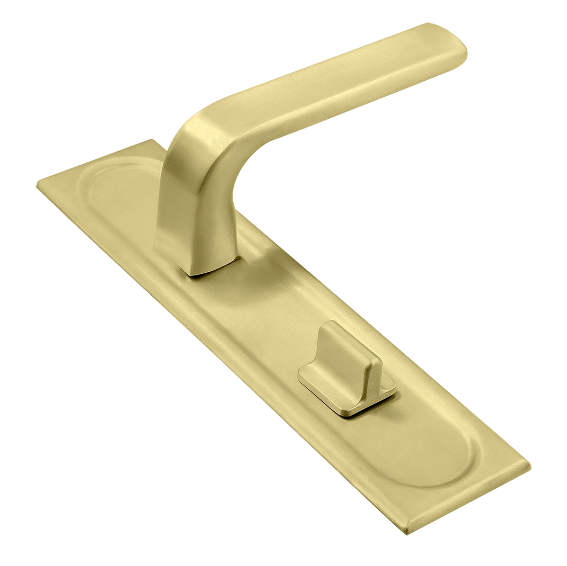 Ручка дверная THE BUS STATION PLS WC AH на планке под сантехническую завертку, цвет Осенний мёд/Autumn Honey фото купить Набережные Челны