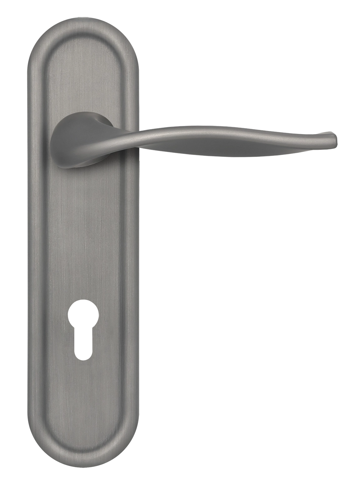 Ручка дверная SKYSCRAPER PLR KH WF на планке под ключевой цилиндр, цвет Зимняя стужа/Winter Frost фото купить Набережные Челны