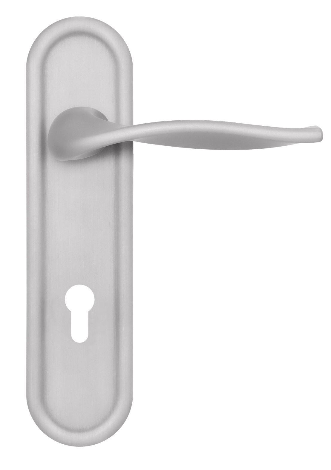 Ручка дверная SKYSCRAPER PLR KH SSW на планке под ключевой цилиндр, цвет Стокгольмский снегопад/Stockholm Snowfall фото купить Набережные Челны