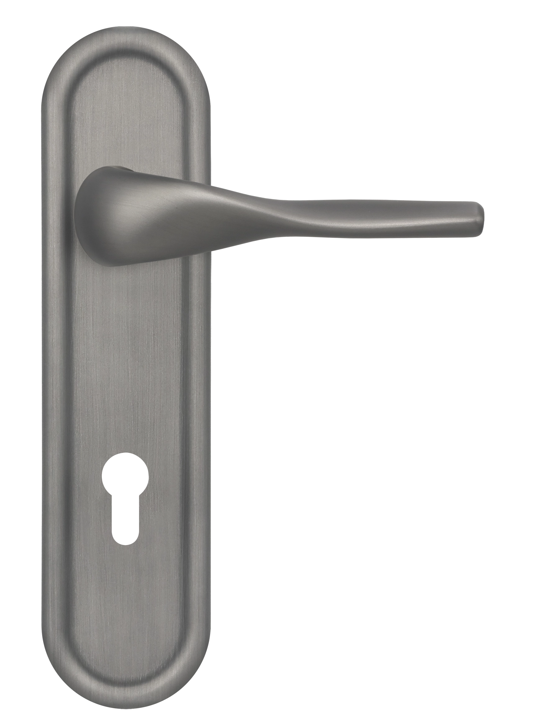 Ручка дверная LVB PLR KH WF на планке под ключевой цилиндр, цвет Зимняя стужа/Winter Frost фото купить Набережные Челны