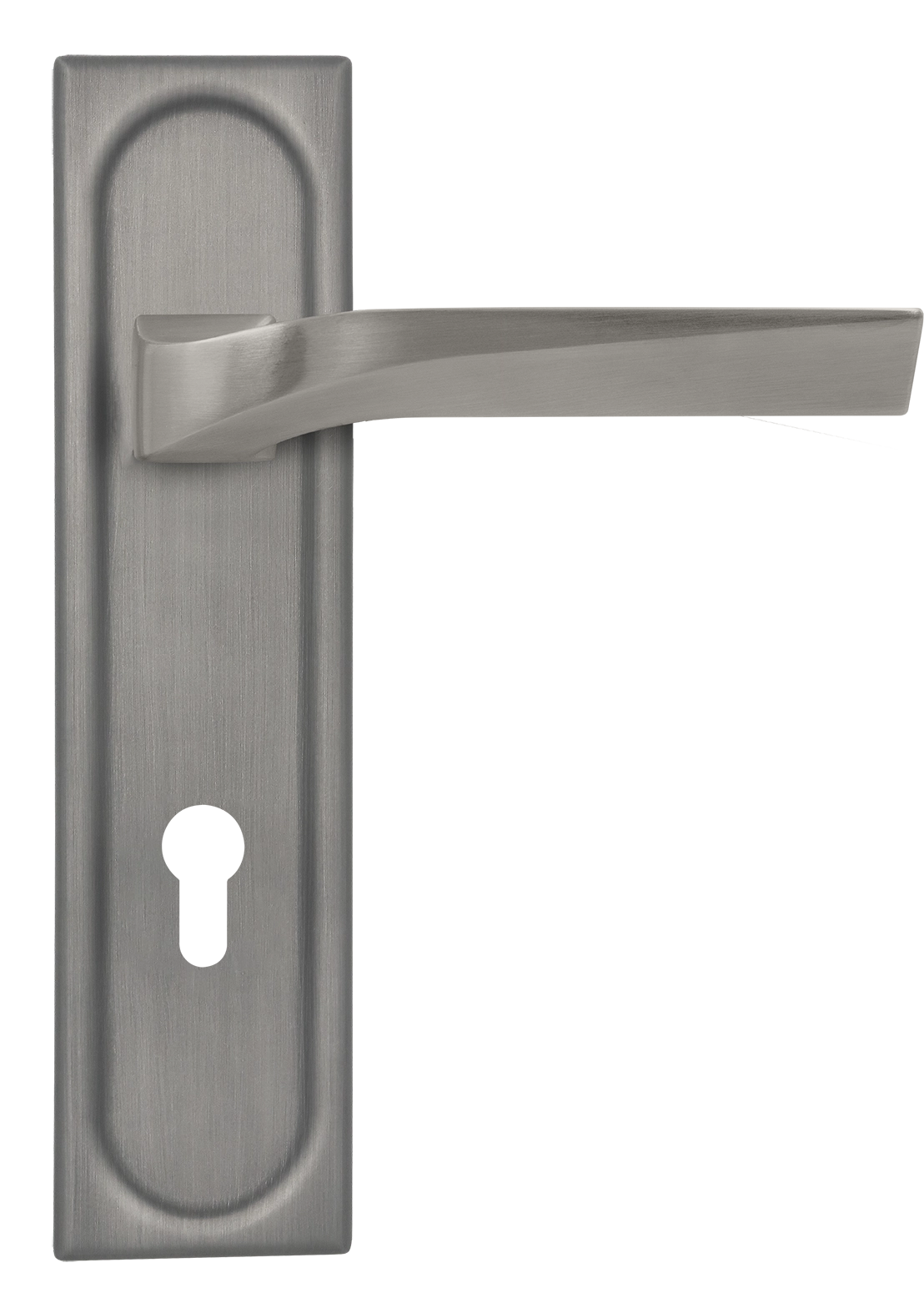 Ручка дверная WD CONCERT HALL PLS KH WF на планке под ключевой цилиндр, цвет Зимняя стужа/Winter Frost фото купить Набережные Челны