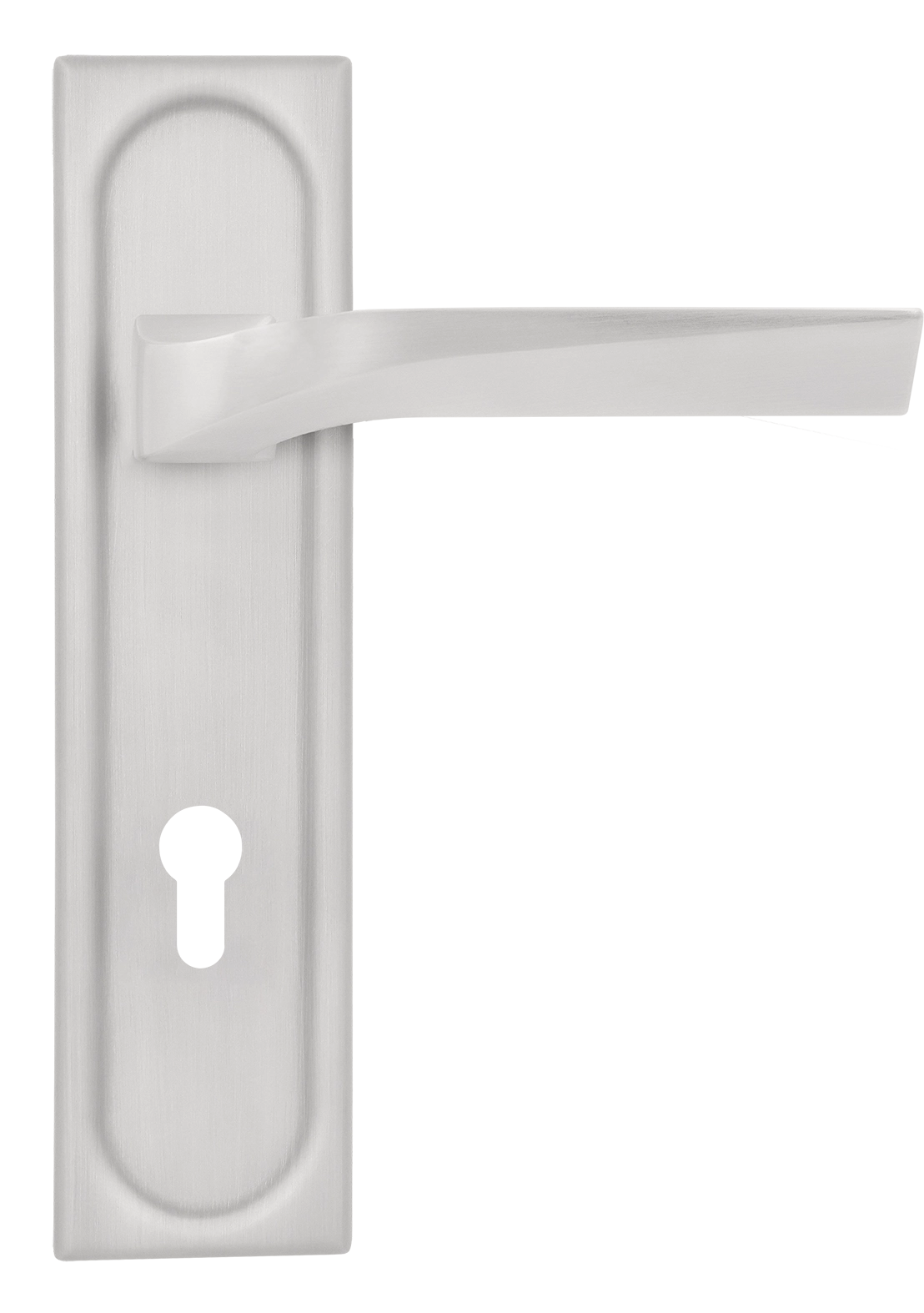 Ручка дверная WD CONCERT HALL PLS KH SSW на планке под ключевой цилиндр, цвет Стокгольмский снегопад/Stockholm Snowfall фото купить Набережные Челны