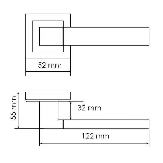 Комплект дверных ручек MH-28 BL-S + защёлка бесшумная 1895P BL + петли врезные универсальные MSN 100X70X2.5-4BB BL (2шт), цвет черный фото купить в Набережных Челнах