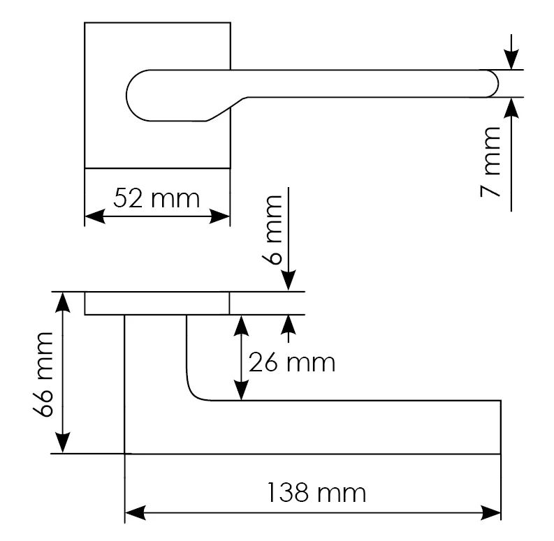 Комплект дверных ручек MH-53-S6 W + сантехническая завертка MH-WC-S6 W + защёлка бесшумная M1895 W + петли врезные универсальные MSN 100X70X2.5-4BB W (2шт), цвет белый фото купить в Набережных Челнах