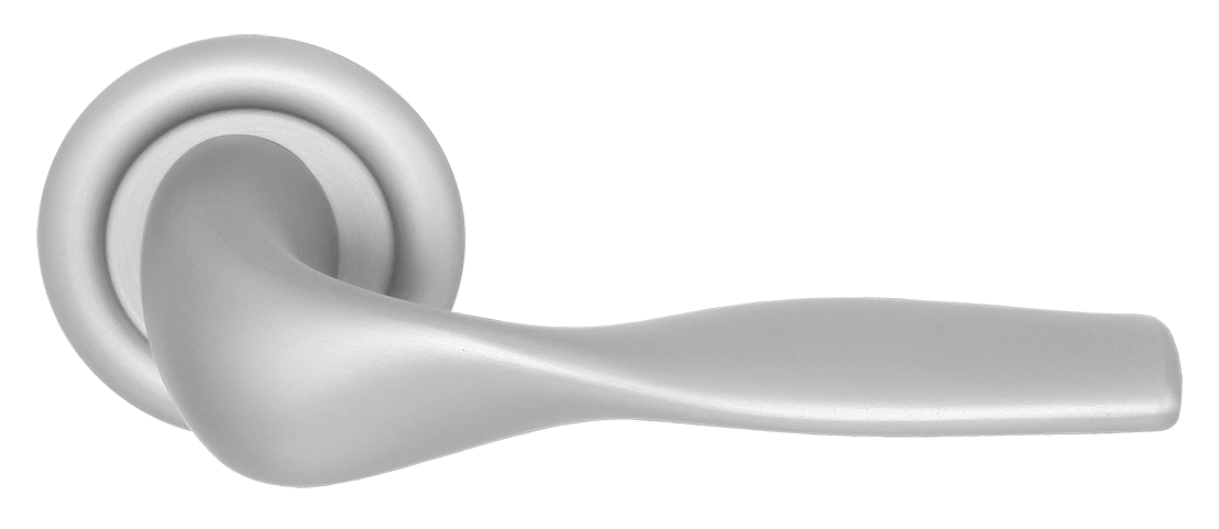 Ручка дверная LVB R7 BLANK на круглой розетке, цвет под покраску фото купить Набережные Челны