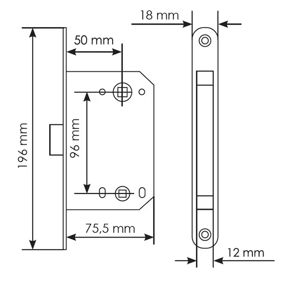 Комплект дверных ручек MH-54-S6 BL с заверткой MH-WC-S6 BL + замок M1895 BL, цвет черный фото дверная фурнитура Набережные Челны