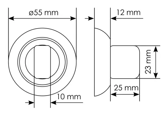 Комплект дверных ручек MH-03 BL с заверткой MH-WC BL + магнитный замок M1895 BL, цвет черный  фото дверная фурнитура Набережные Челны