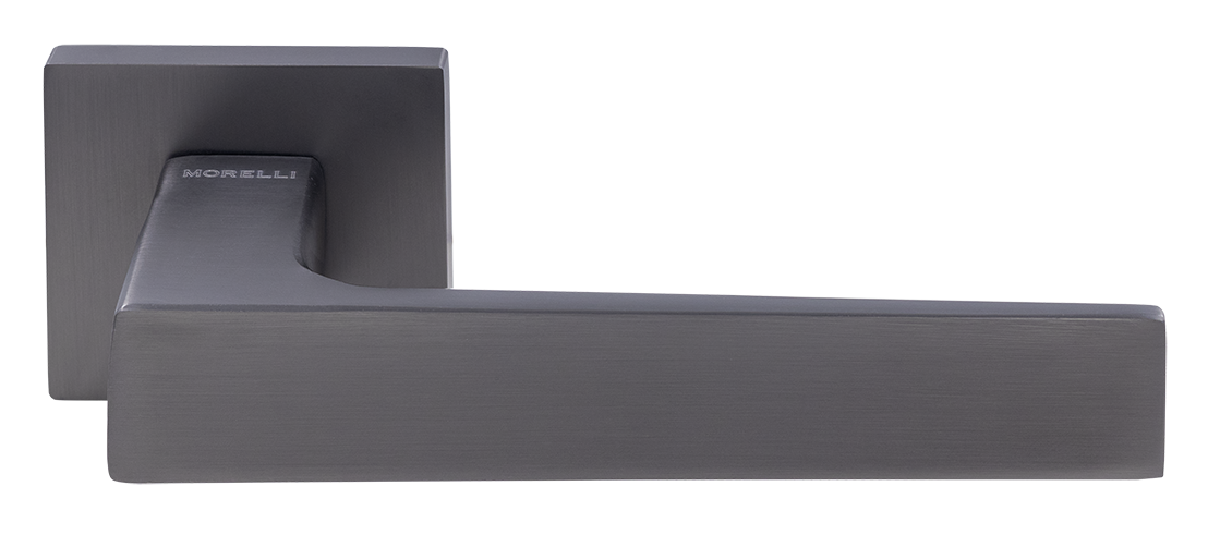 Ручка дверная MIRA  MH-54-S6 GR раздельная на квадратной розетке, цвет графит, ЦАМ фото купить Набережные Челны