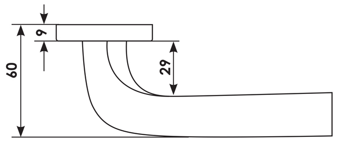 Ручка дверная COMETA R5 NIS раздельная на круглой розетке, цвет - матовый никель, ЦАМ фото фурнитура Набережные Челны