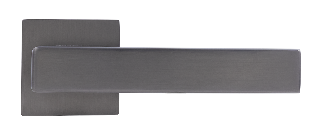 Ручка дверная LOT MH-56-S6 GR раздельная на квадратной розетке 6 мм, цвет графит, ЦАМ фото купить в Набережных Челнах