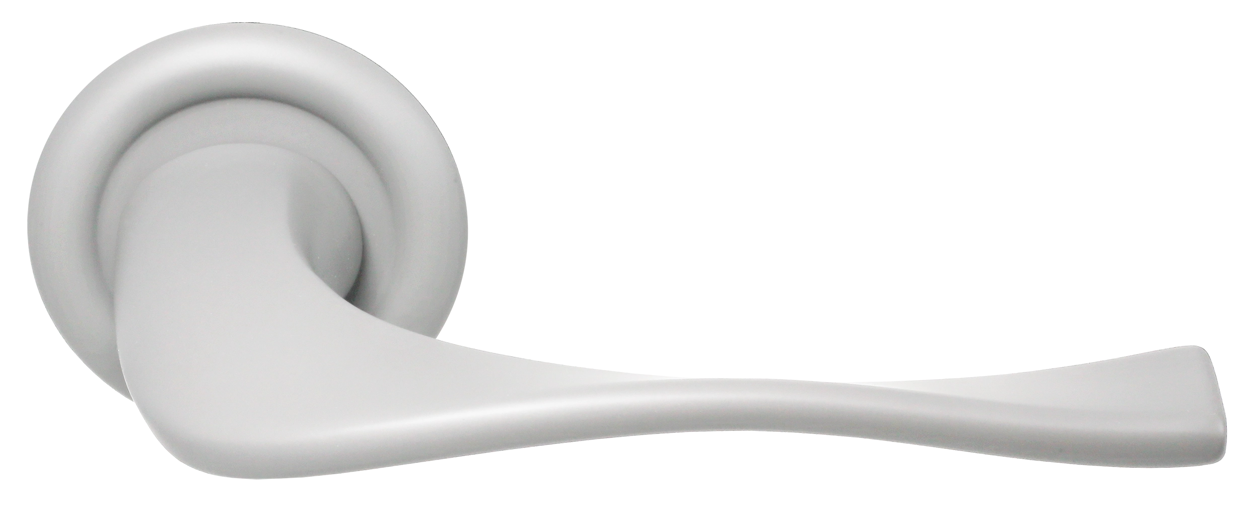 Ручка дверная SKYSCRAPER R7 SSW на круглой розетке, цвет Стокгольмский снегопад/Stockholm Snowfall фото купить Набережные Челны