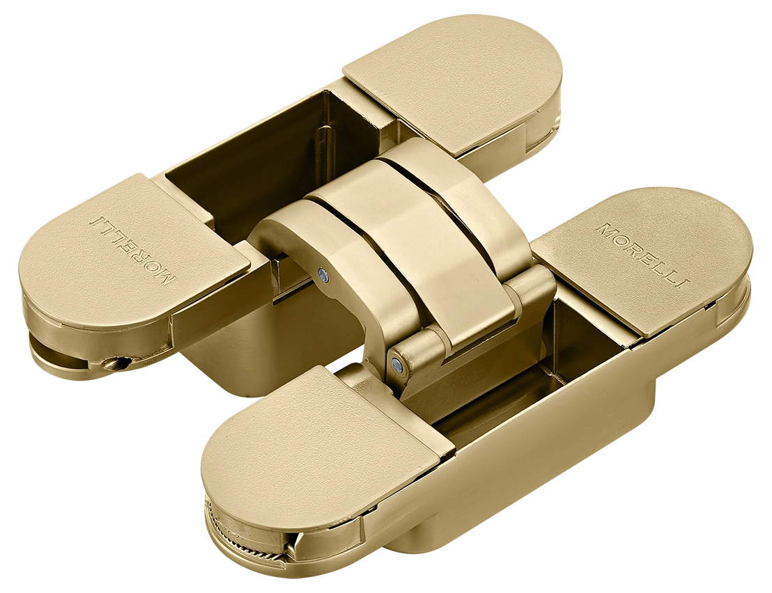 Петля скрытая HH-24 MSG врезная с 3D-регулировкой вес полотна до 40 кг, цвет матовое сатинированное золото фото купить Набережные Челны