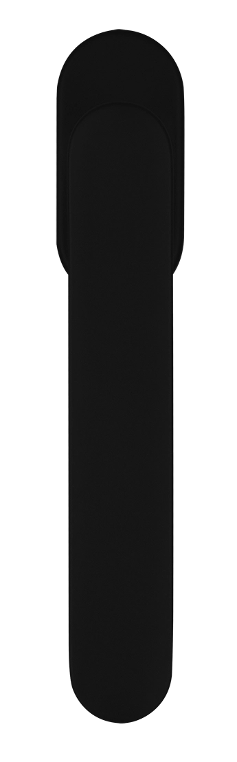 Ручка оконная LE BOAT W1 NERO-ST на прямоугольной розетке, цвет черный soft-touch, латунь фото купить в Набережных Челнах