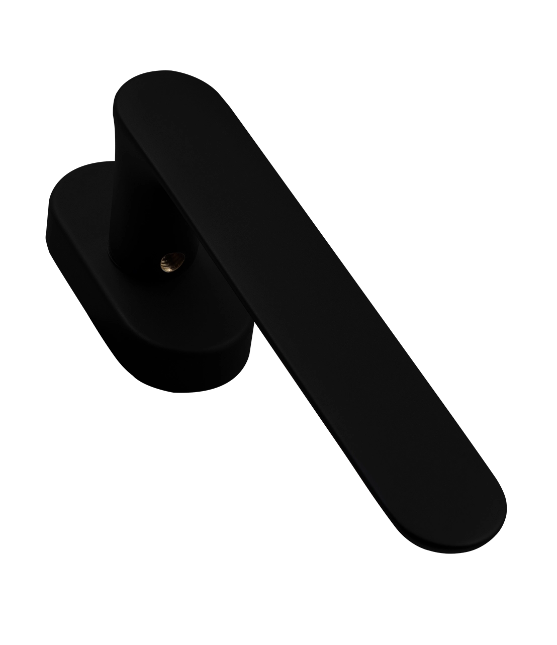 Ручка оконная LE BOAT W1 NERO-ST на прямоугольной розетке, цвет черный soft-touch, латунь фото фурнитура Набережные Челны