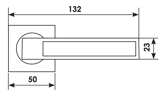 Ручка дверная DOLCE VITA S1 CSA раздельная на квадратной розетке, цвет - матовый хром, латунь фото 2 Ручка дверная DOLCE VITA S1 CSA раздельная на квадратной розетке, цвет - матовый хром, латунь фото купить в Набережных Челнах