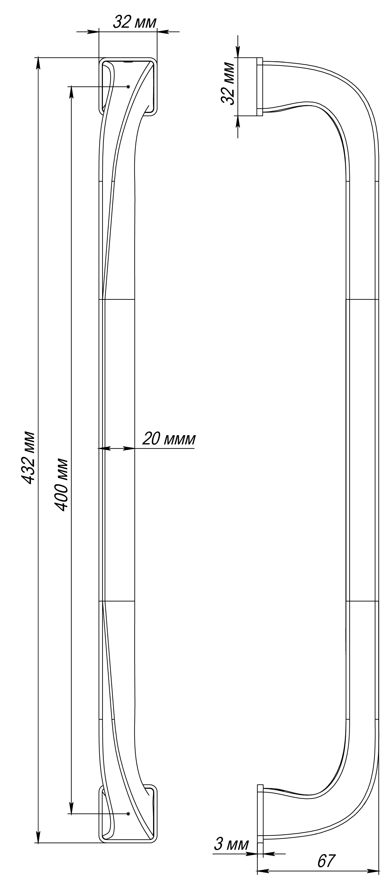 Ручка-скоба WD CONCERT HALL PH SMI, цвет Весенняя дымка/Spring Mist фото купить в Набережных Челнах