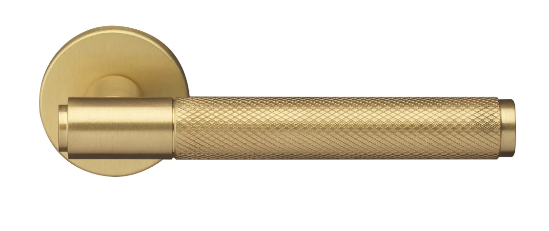 BRIDGE R6 OSA, ручка дверная с усиленной розеткой, цвет -  матовое золото фото купить Набережные Челны