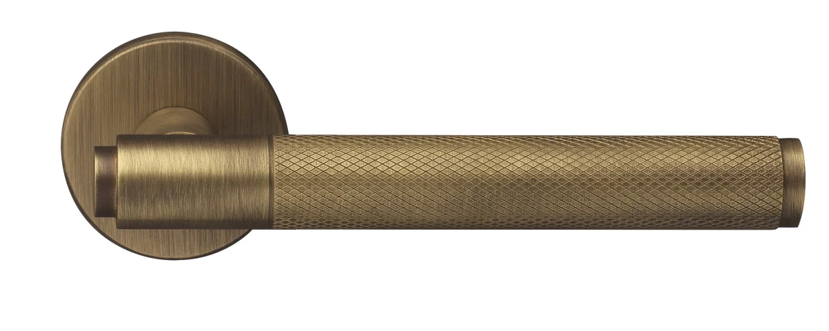 BRIDGE R6 BGO, ручка дверная с усиленной розеткой, цвет -  матовая бронза фото купить Набережные Челны