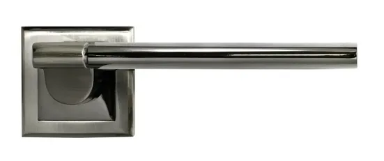 AGBAR, ручка дверная MH-21 SN/BN-S, на квадратной накладке, цвет - бел. никель/черн. никель фото купить в Набережных Челнах