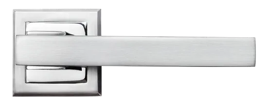 PIQUADRO, ручка дверная MH-37 SC/CP-S, на квадратной накладке, цвет - мат.хром/хром фото купить в Набережных Челнах