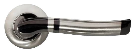 ФОНТАН, ручка дверная MH-04 SN/BN, цвет - бел. никель/черн. никель фото купить в Набережных Челнах