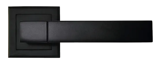 FUKOKU, ручка дверная на квадратной накладке MH-28 BL-S, цвет - черный фото купить в Набережных Челнах