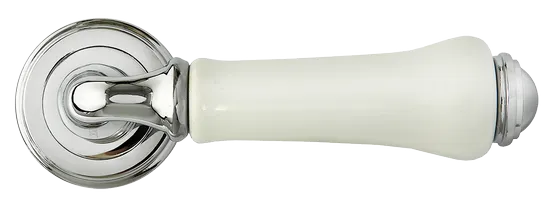 UMBERTO, ручка дверная MH-41-CLASSIC PC/W, цвет- хром/белый фото купить в Набережных Челнах